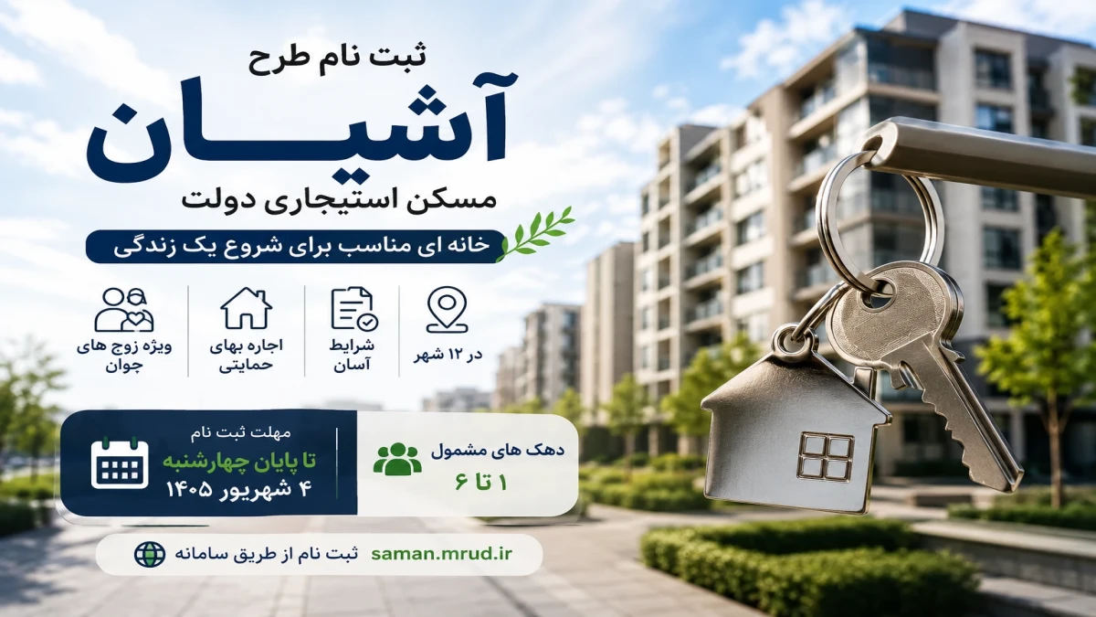 ثبت‌نام خانه اجاره‌ای دولت آغاز شد؛ فقط تا فردا فرصت دارید | شرایط وجزئیات طرح آشیان
