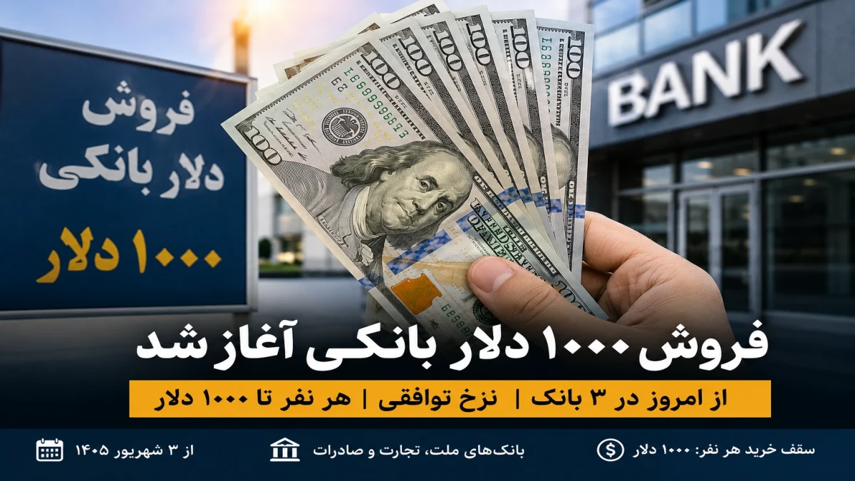 جزئیات فروش ۱۰۰۰ دلار به هر فرد از امروز | مردم از کدام بانک‌ها دلار بخرند؟