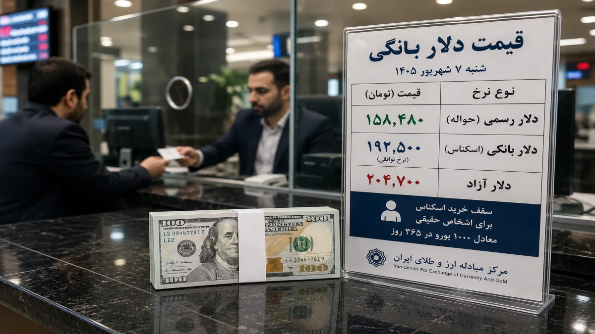 قیمت دلار دولتی و قیمت دلار بانکی امروز شنبه ۷ شهریور