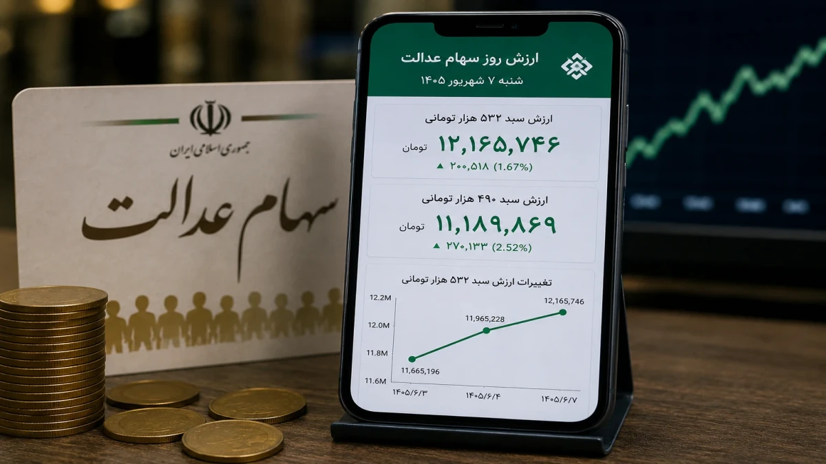 ارزش سهام عدالت امروز شنبه ۷ شهریور + جدول