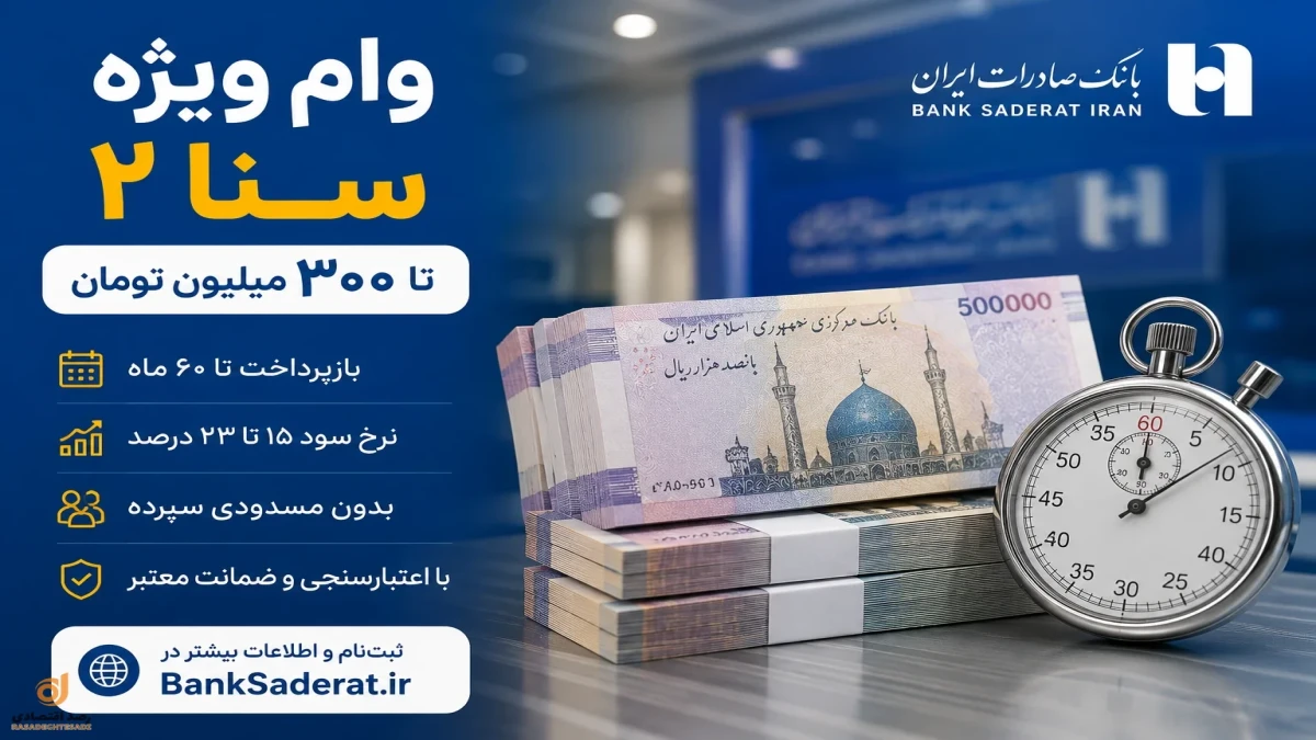 وام فوری ۳۰۰ میلیونی بانک صادرات + جزئیات