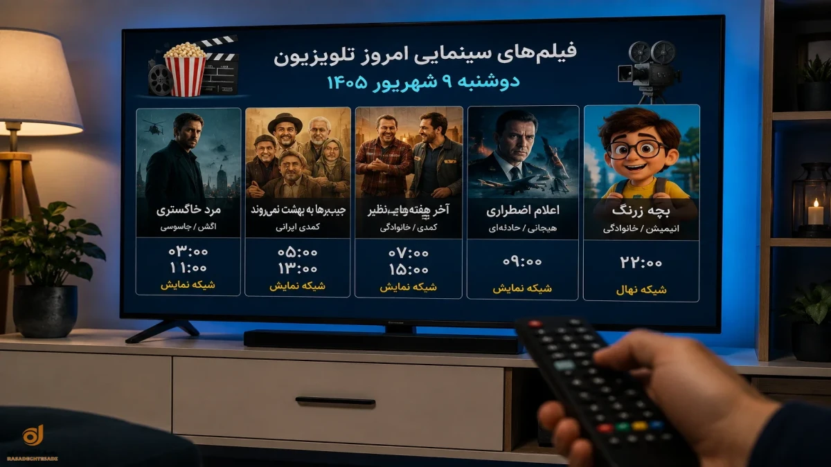 فیلم‌های سینمایی امروز تلویزیون دوشنبه ۹ شهریور + جدول ساعت پخش
