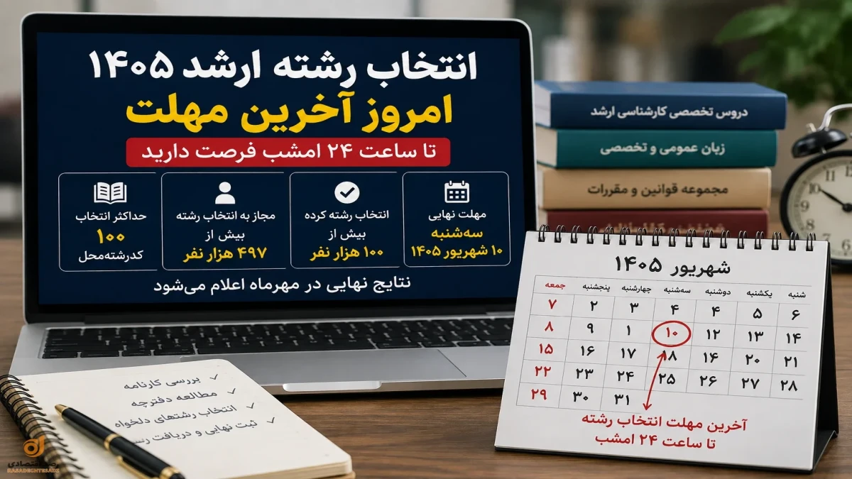 زمان انتخاب رشته ارشد ۱۴۰۵ + جدول کامل زمانبندی