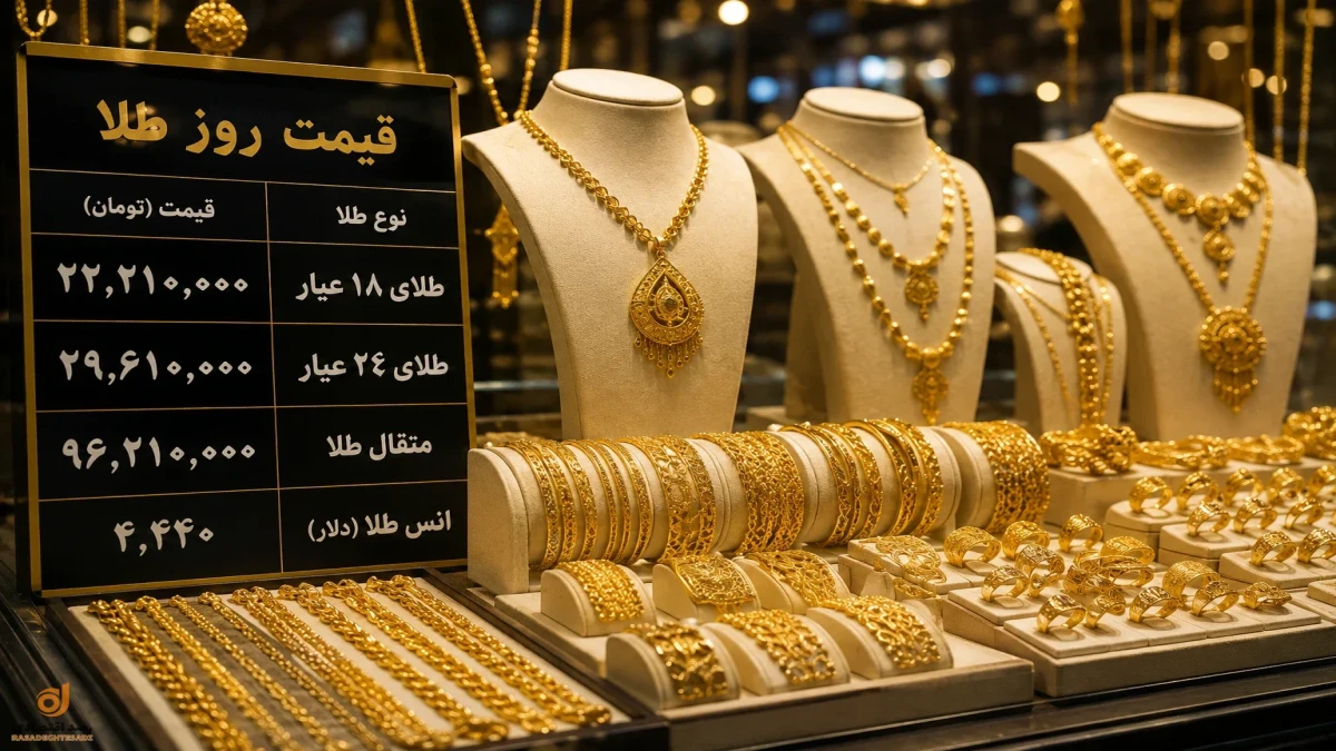 قیمت لحظه‌ای طلا امروز ۱۰ شهریور ۱۴۰۵ + پیش بینی قیمت فردا طلا
