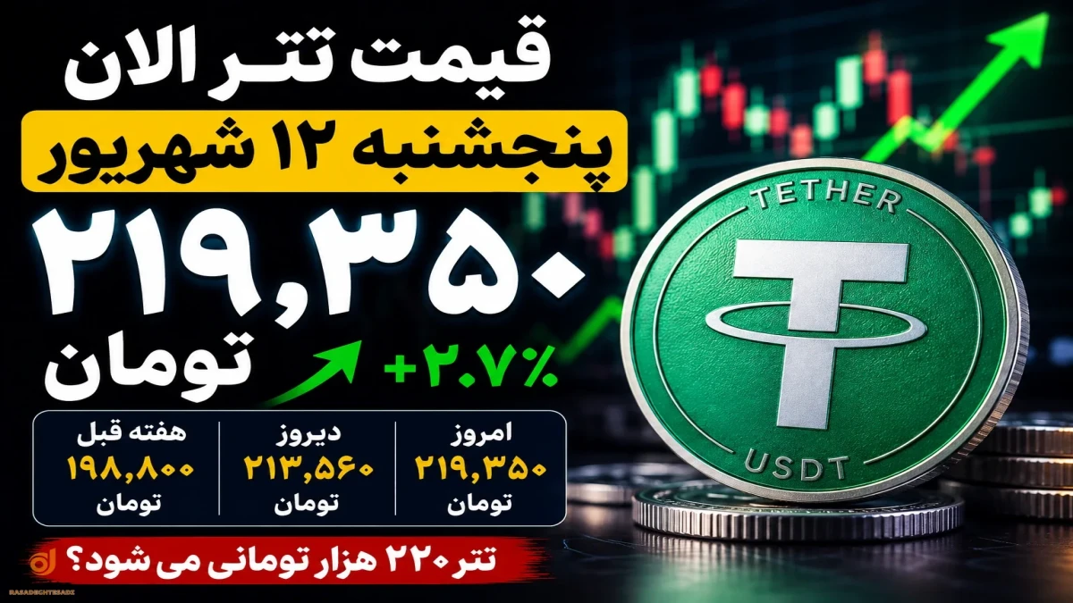 قیمت تتر الان امروز پنجشنبه ۱۲ شهریور + جدول مقایسه ای