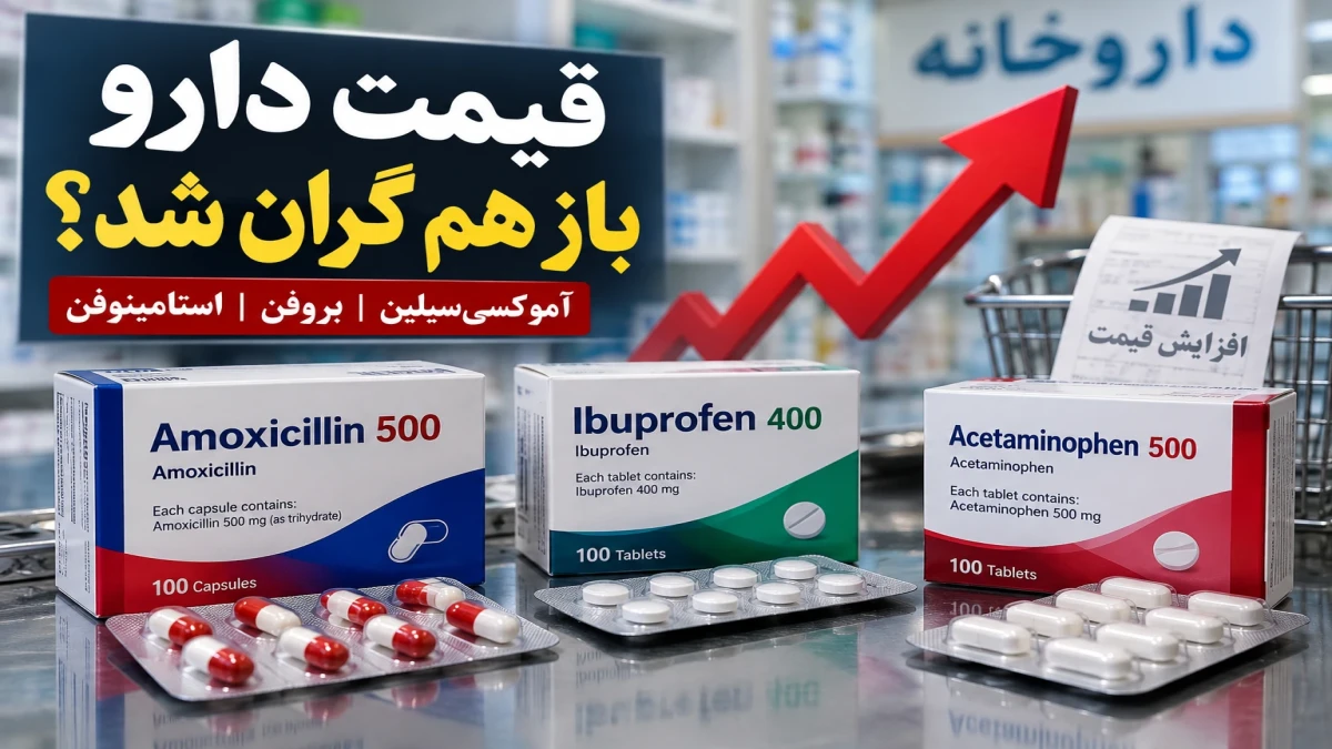 قیمت باورنکردنی آموکسی‌سیلین، بروفن و استامینوفن + قیمت ها
