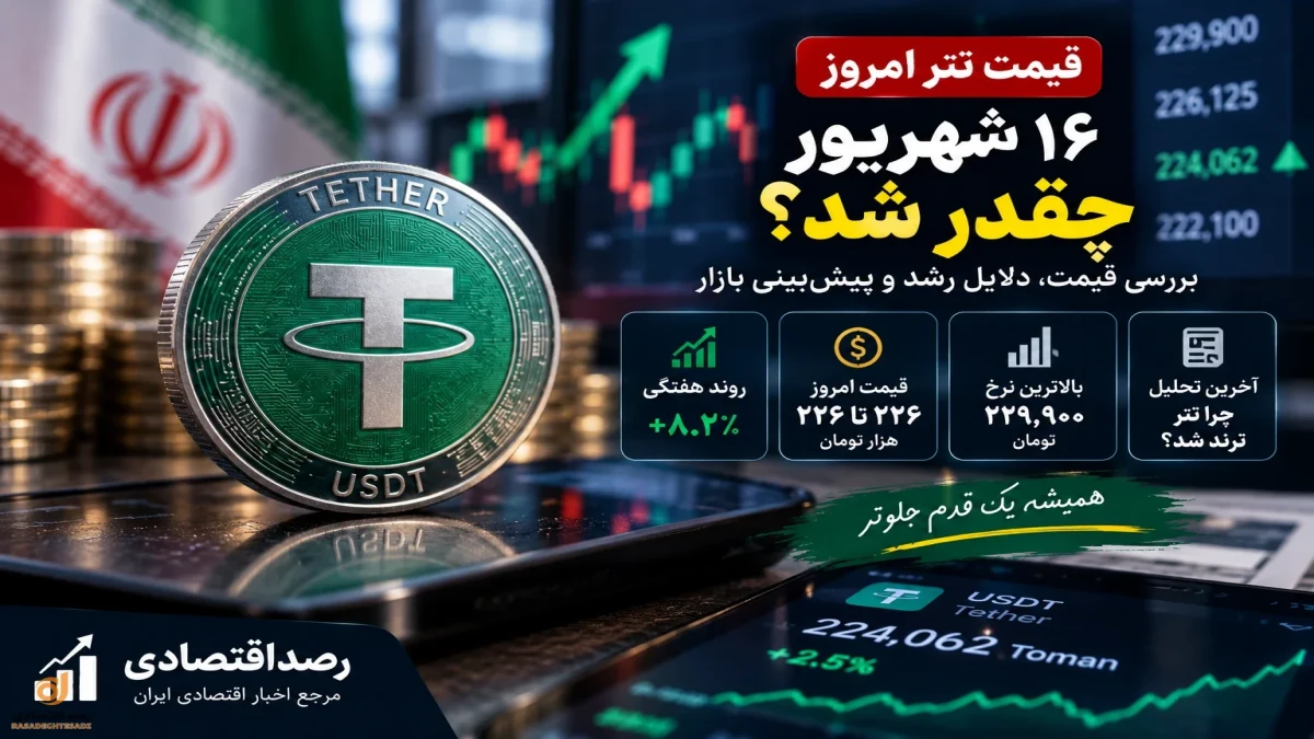 قیمت تتر الان ۱۶ شهریور + جدول تغییرات