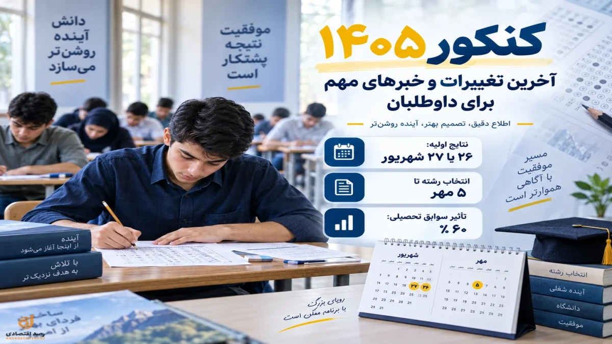 نتایج کنکور ۱۴۰۵ کی میاد؟ آخرین تغییرات و زمان انتخاب رشته