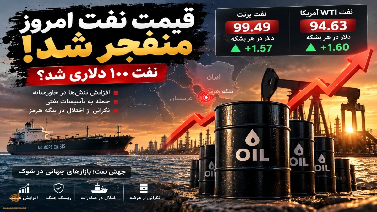 قیمت نفت امروز منفجر شد | نفت ۱۰۰ دلاری شد؟