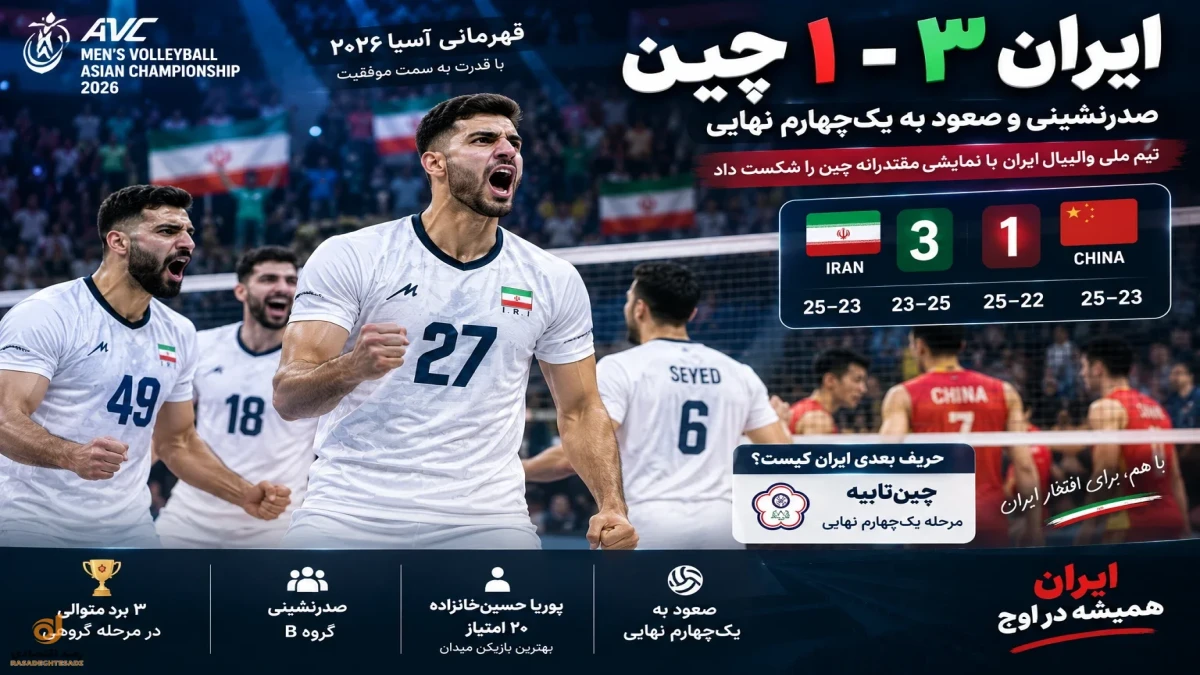 بازی بعدی والیبال ایران کی است؟ ساعت دقیق ایران - چین‌تایپه
