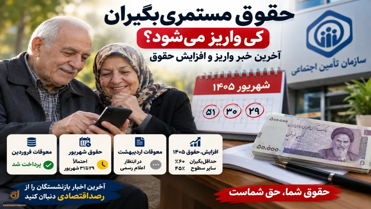 حقوق شهریور کی واریز می‌شود؟ آخرین خبر حقوق و معوقات بازنشستگان
