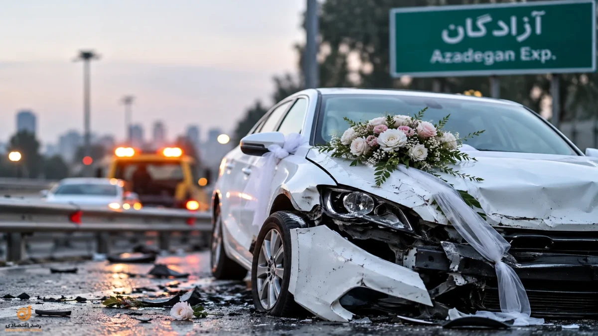 ماشین عروس در آزادگان واژگون شد؛ آخرین وضعیت و جزئیات حادثه