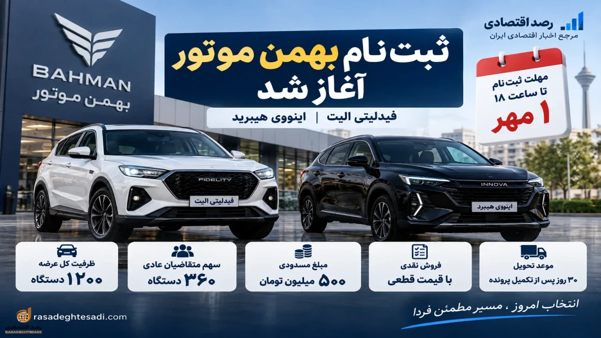 جزئیات ثبت‌نام بهمن موتور از امروز + جدول قیمت و شرایط