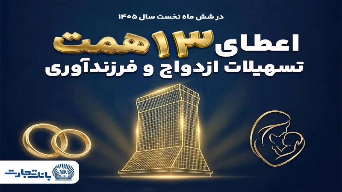 حمایت 13 همتی بانک تجارت از جوانان با اعطای تسهیلات ازدواج و فرزندآوری