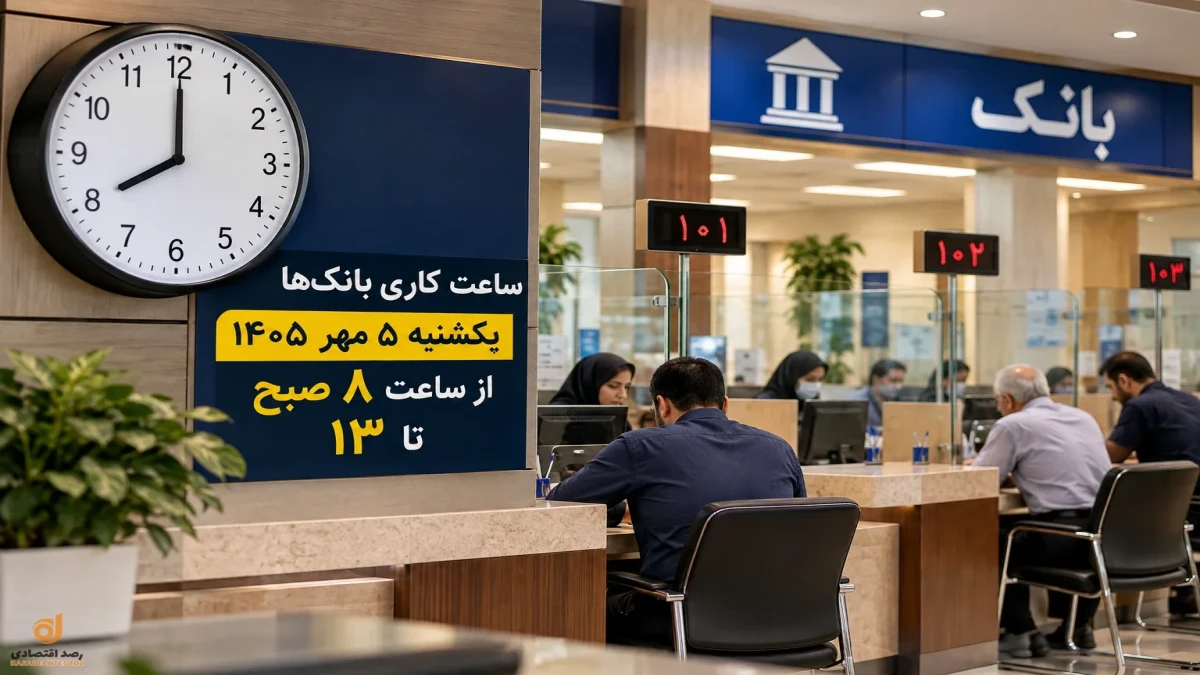 ساعت کاری بانک‌ها امروز یکشنبه ۵ مهر ۱۴۰۵