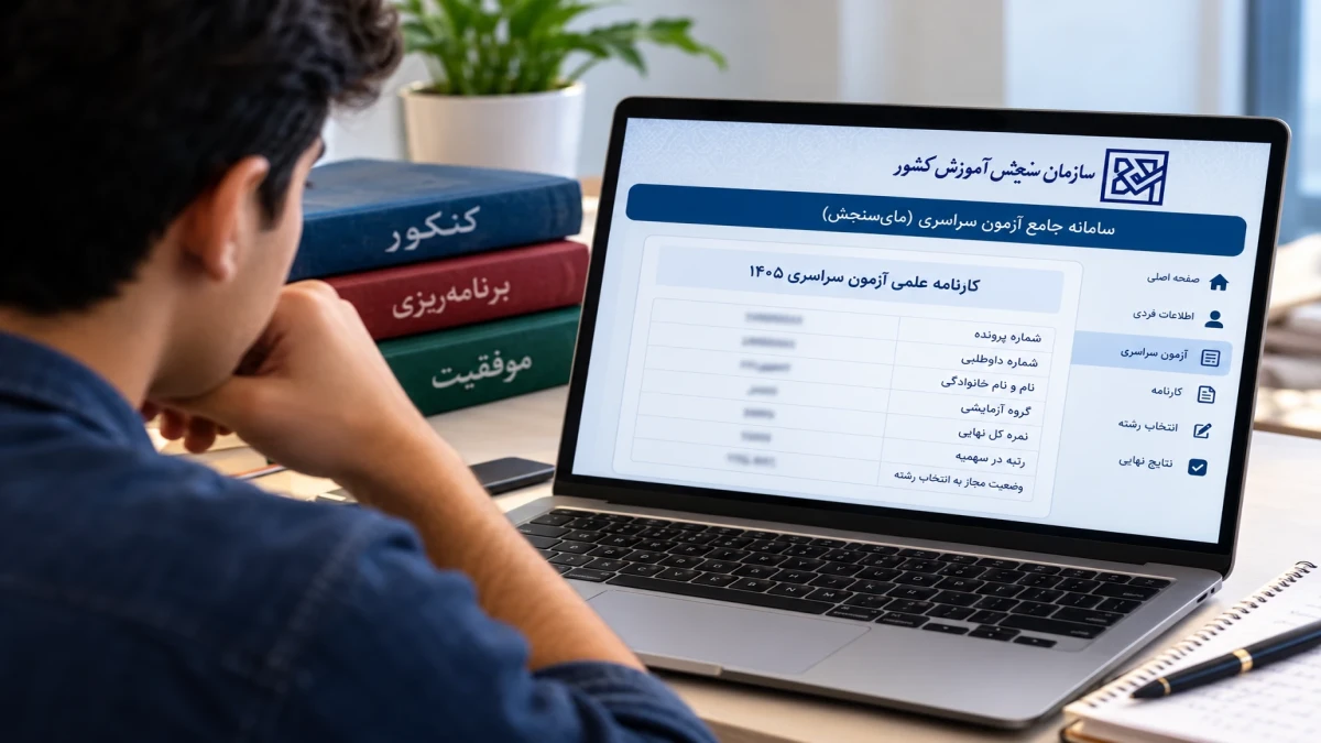 نتایج کنکور ۱۴۰۵؛ کارنامه در مای‌سنجش منتشر شد | آموزش مشاهده رتبه و آخرین خبر قبولی دانشگاه‌ها