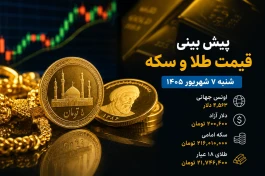 پیش‌ بینی قیمت طلا و سکه شنبه ۷ شهریور | ریزش اونس جهانی + جدول
