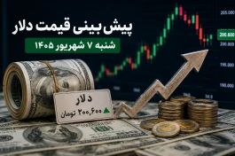 پیش‌ بینی قیمت دلار شنبه ۷ شهریور ۱۴۰۵ + جدول