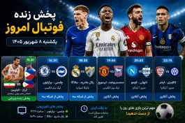 پخش زنده فوتبال امروز یکشنبه | ساعت بازی ایران، رئال مادرید، چلسی و منچستریونایتد
