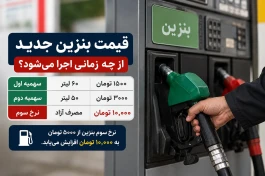 قیمت بنزین ۱۰ هزار تومانی کی اجرا می‌شود؟ سهمیه ۱۵۰۰ و ۳۰۰۰ تومانی چه می‌شود؟