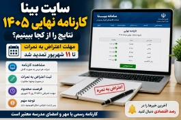 سایت بینا کارنامه نهایی ۱۴۰۵؛ نتایج و اعتراض به نمرات + راهنمای کامل