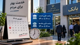 ساعت کاری ادارات و بانک‌ها فردا شنبه ۱۴ شهریور