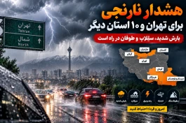 هشدار نارنجی هواشناسی امروز | تهران و ۶ استان در خطر سیلاب + جدول