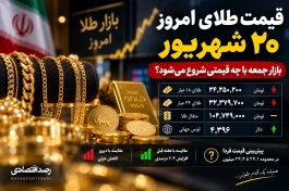 قیمت طلای امروز ۲۰ شهریور | بازار جمعه چطور شروع شد