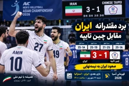 نتیجه والیبال ایران و چین تایپه + زمان بازی بعدی با استرالیا