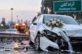 ماشین عروس در آزادگان واژگون شد؛ آخرین وضعیت و جزئیات حادثه