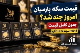 قیمت سکه پارسیان امروز پنجشنبه | سکه ۱۰۰، ۲۰۰، ۴۰۰ و ۵۰۰ سوت چند شد؟